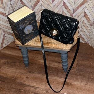 Kate Spade Black Dove Quilted Black Leather Crossbody